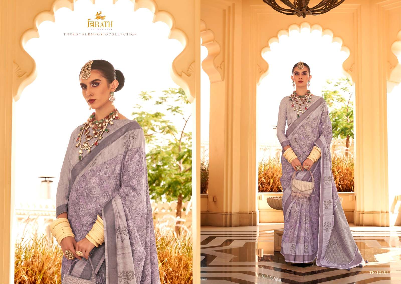 TRIRATH PRESENT SAVERA DESIGNER WEDDING WEAR SAREES CATALOG WHOLESALER AND EXPORTER IN SURAT  