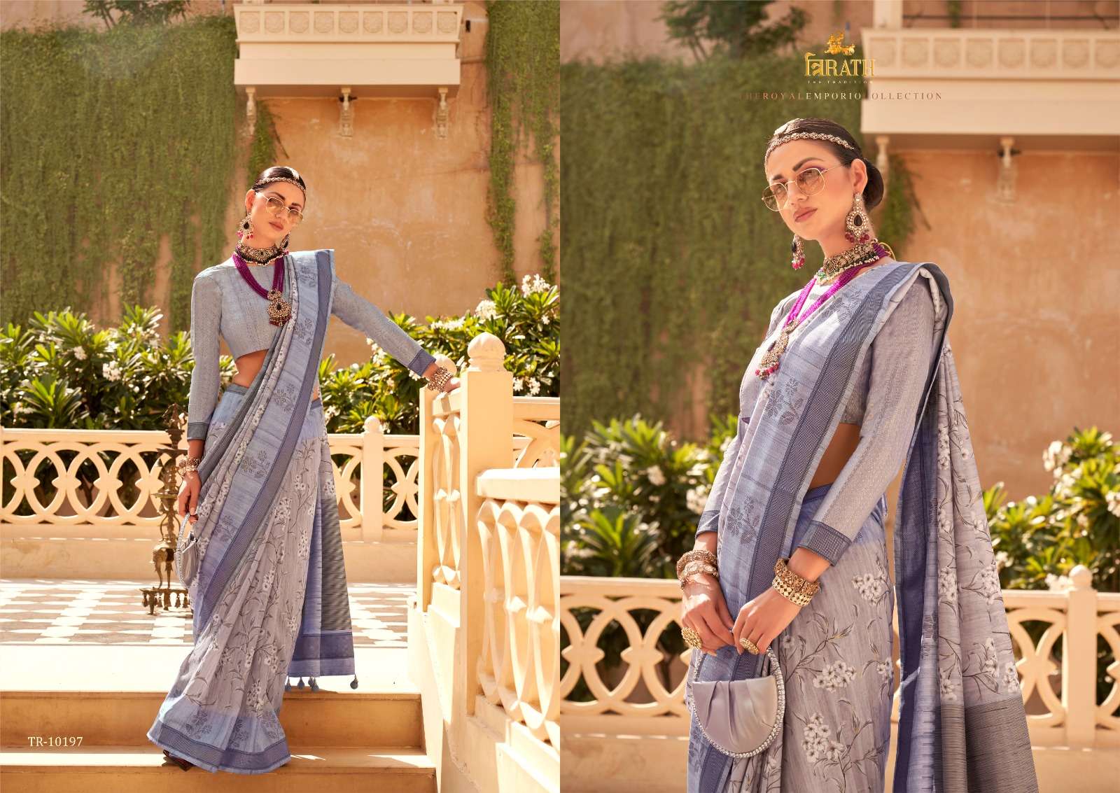 TRIRATH PRESENT SAVERA DESIGNER WEDDING WEAR SAREES CATALOG WHOLESALER AND EXPORTER IN SURAT  