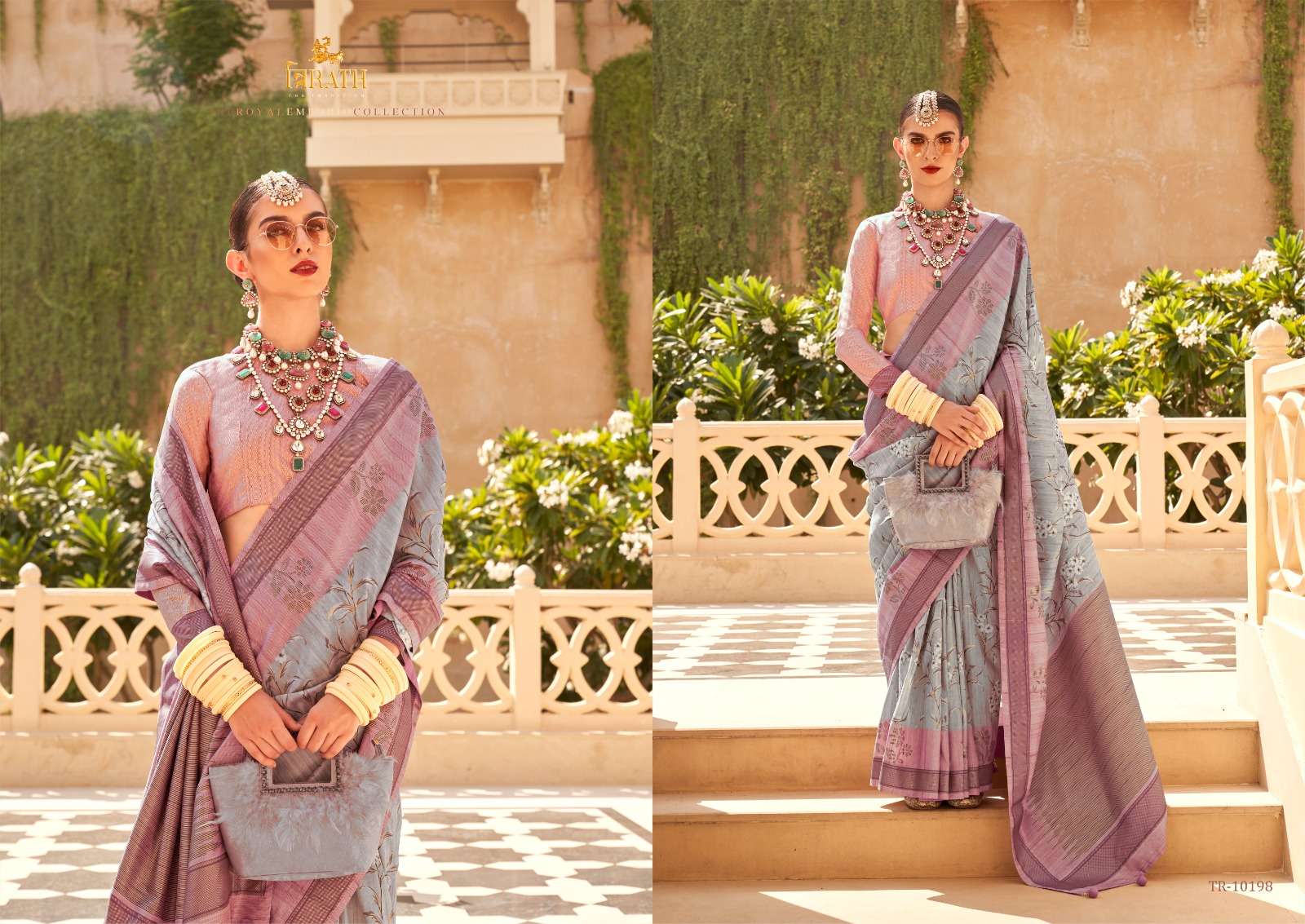 TRIRATH PRESENT SAVERA DESIGNER WEDDING WEAR SAREES CATALOG WHOLESALER AND EXPORTER IN SURAT  