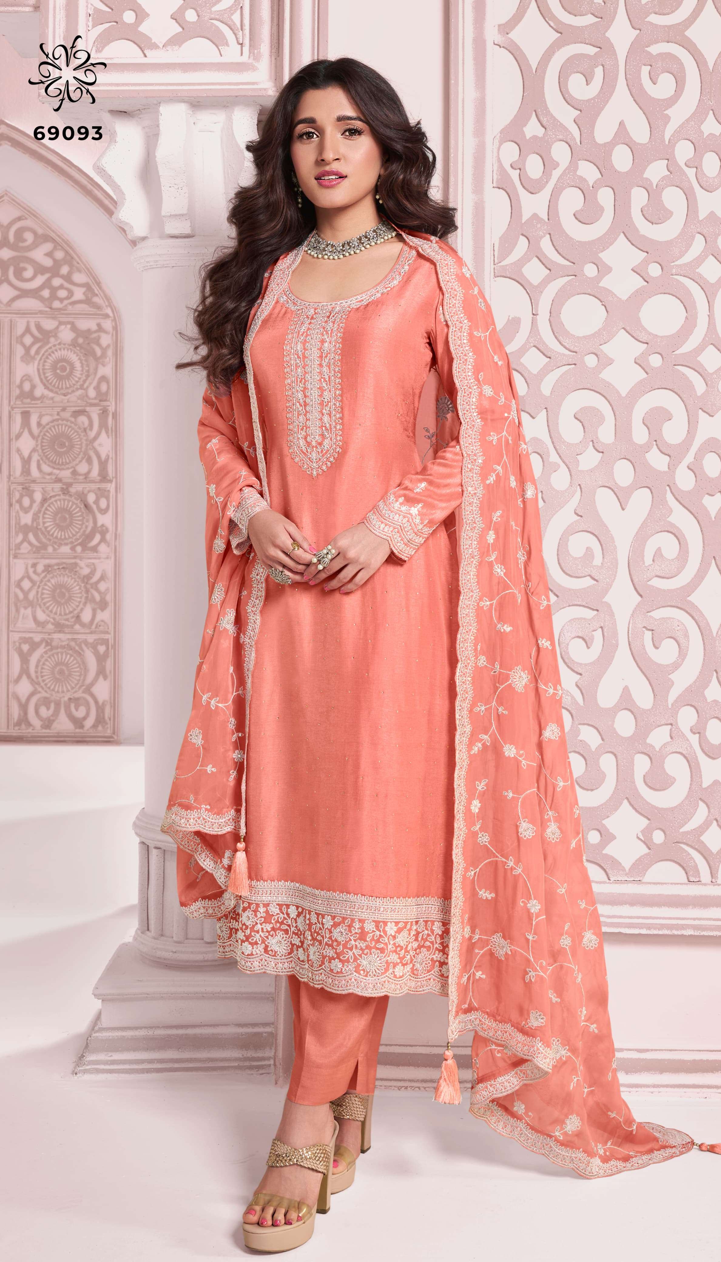 VINAY KASEESH PRESENTS KAVYA DESIGNER WORK FESTIVE WEAR SALWAR SUITS CATALOG WHOLESALER AND EXPORTER IN SURAT 
