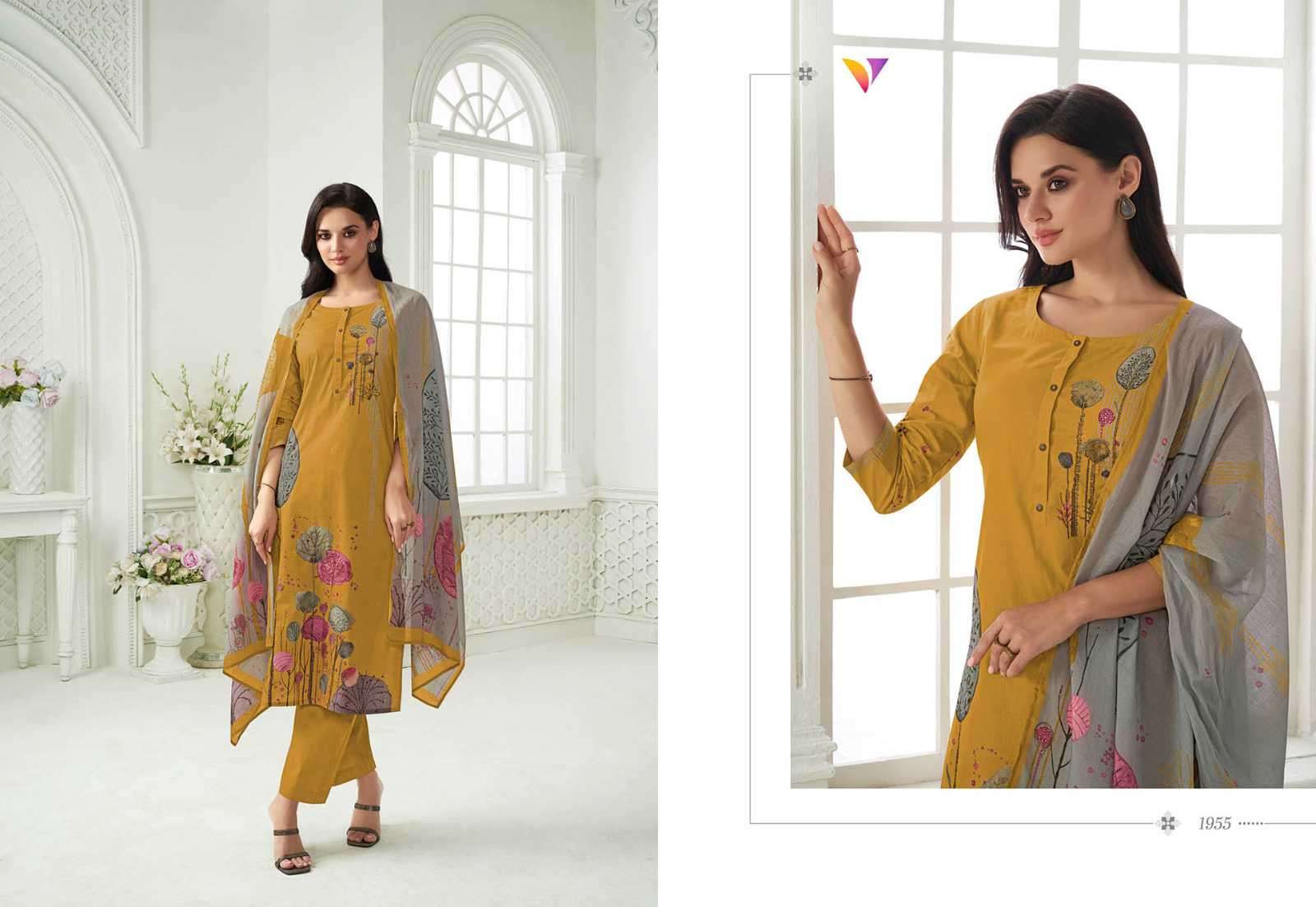 VIRADI BY VATSAM PRESENTS SUMMER VOL-19 COTTON EXCLUSIVE DESIGN FULL STITCH 3PCS CATALOG WHOLESALER AND EXPORTER IN SURAT