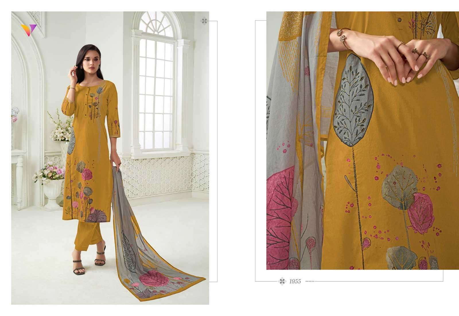 VIRADI BY VATSAM PRESENTS SUMMER VOL-19 COTTON EXCLUSIVE DESIGN FULL STITCH 3PCS CATALOG WHOLESALER AND EXPORTER IN SURAT