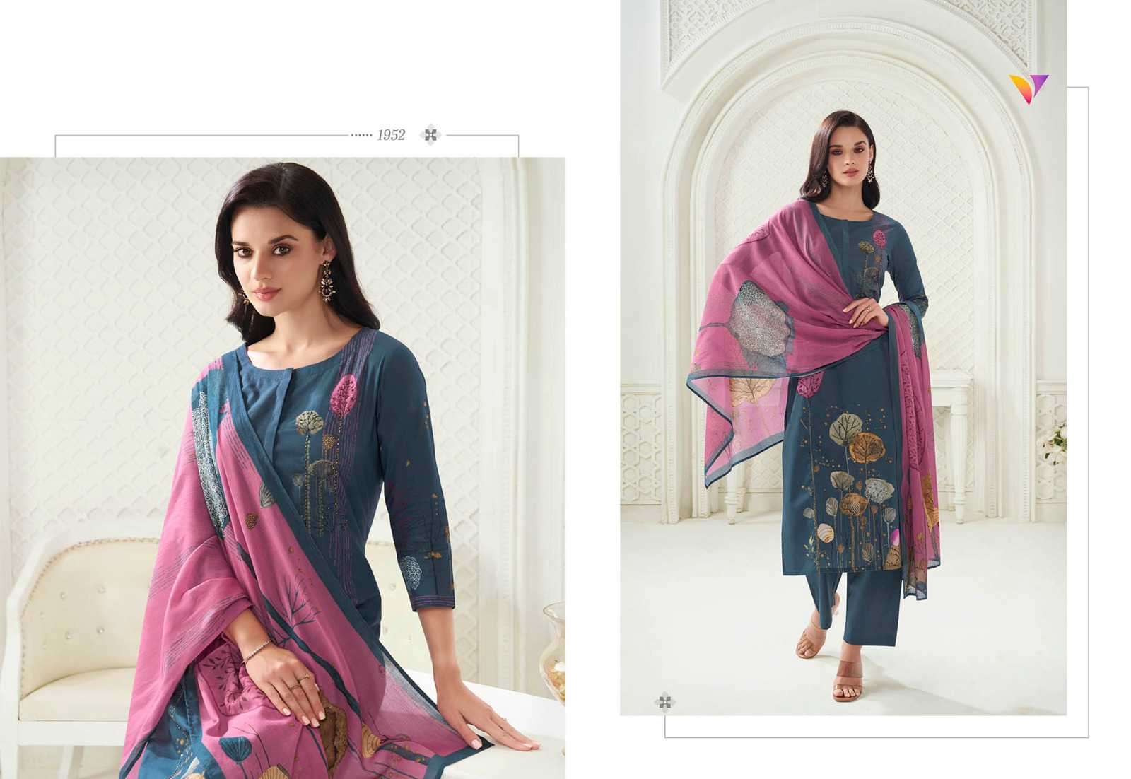 VIRADI BY VATSAM PRESENTS SUMMER VOL-19 COTTON EXCLUSIVE DESIGN FULL STITCH 3PCS CATALOG WHOLESALER AND EXPORTER IN SURAT