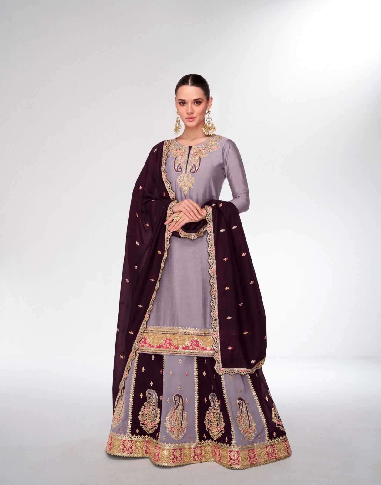AASHIRWAD CREATION PRESENTS KAHAANI SILK READYMADE SHARARA STYLE PARTY WEAR SUITS CATALOG WHOLESALER AND EXPORTER IN SURAT