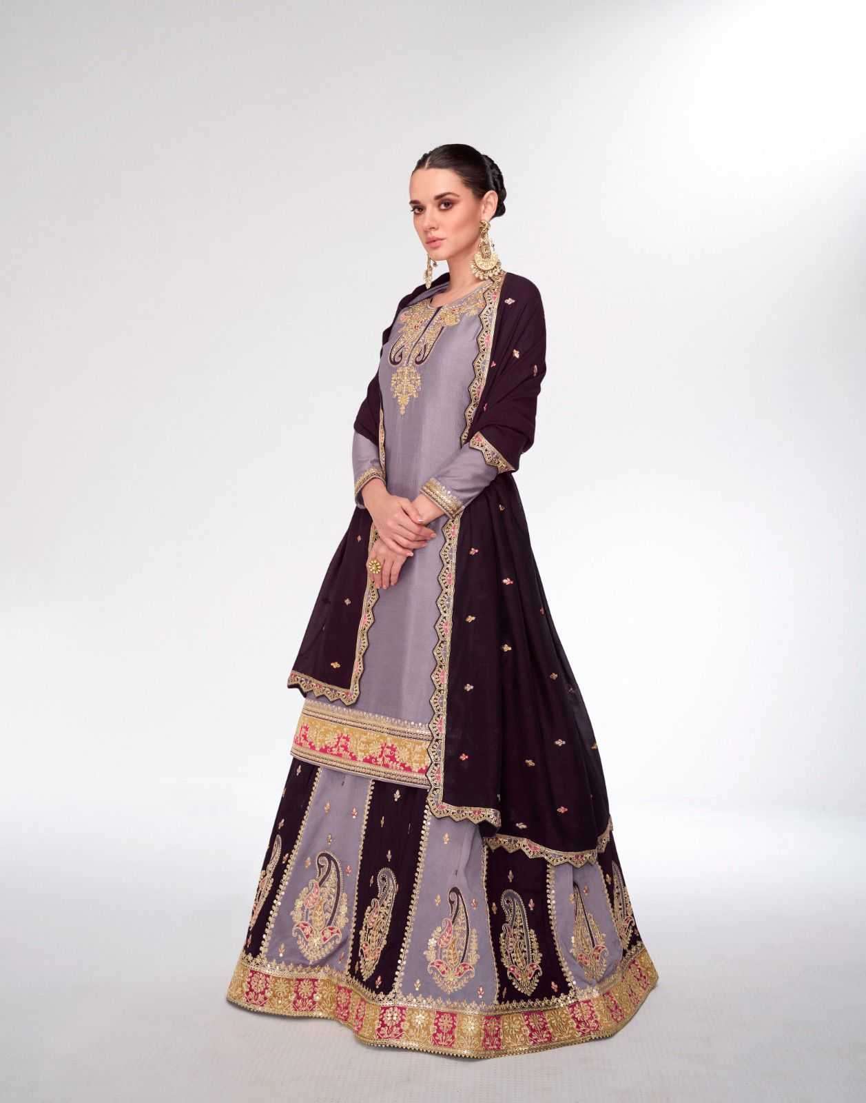 AASHIRWAD CREATION PRESENTS KAHAANI SILK READYMADE SHARARA STYLE PARTY WEAR SUITS CATALOG WHOLESALER AND EXPORTER IN SURAT