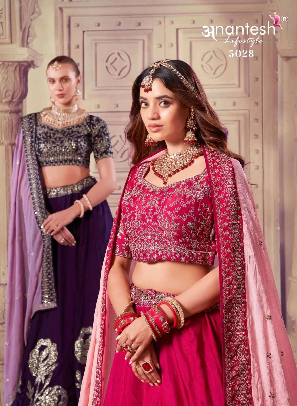 ANANTESH LIFESTYLE PRESENTS OCCASIONS VOL 8 FULL STITCH VISCOSE SILK BEST LEHENGA FOR WEDDING CATALOG WHOLESALER AND EXPORTER IN SURAT