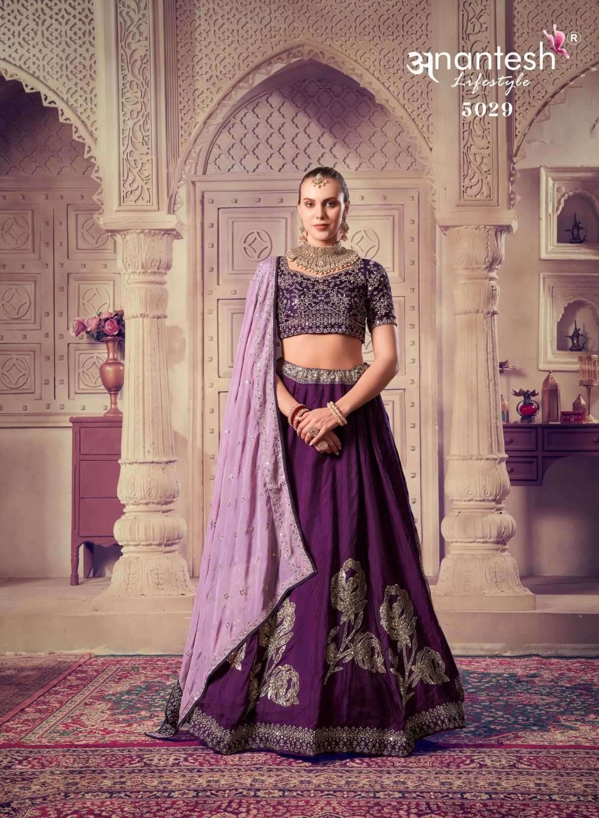 ANANTESH LIFESTYLE PRESENTS OCCASIONS VOL 8 FULL STITCH VISCOSE SILK BEST LEHENGA FOR WEDDING CATALOG WHOLESALER AND EXPORTER IN SURAT