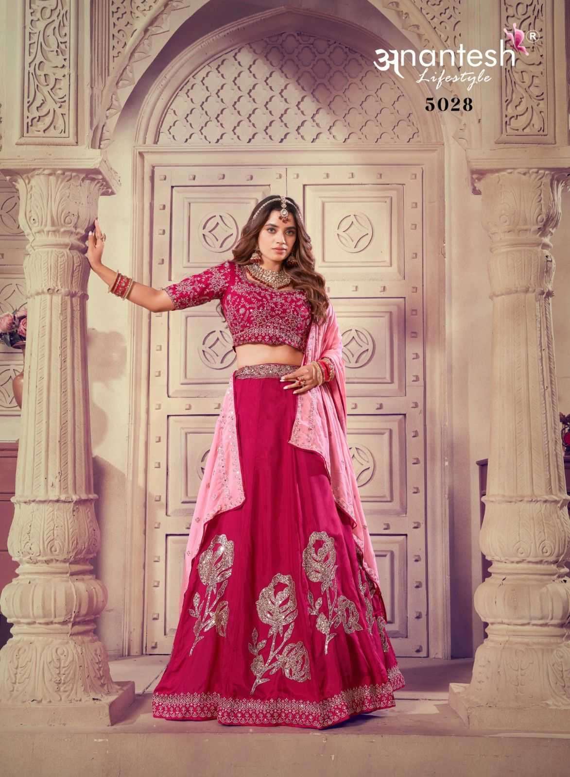 ANANTESH LIFESTYLE PRESENTS OCCASIONS VOL 8 FULL STITCH VISCOSE SILK BEST LEHENGA FOR WEDDING CATALOG WHOLESALER AND EXPORTER IN SURAT