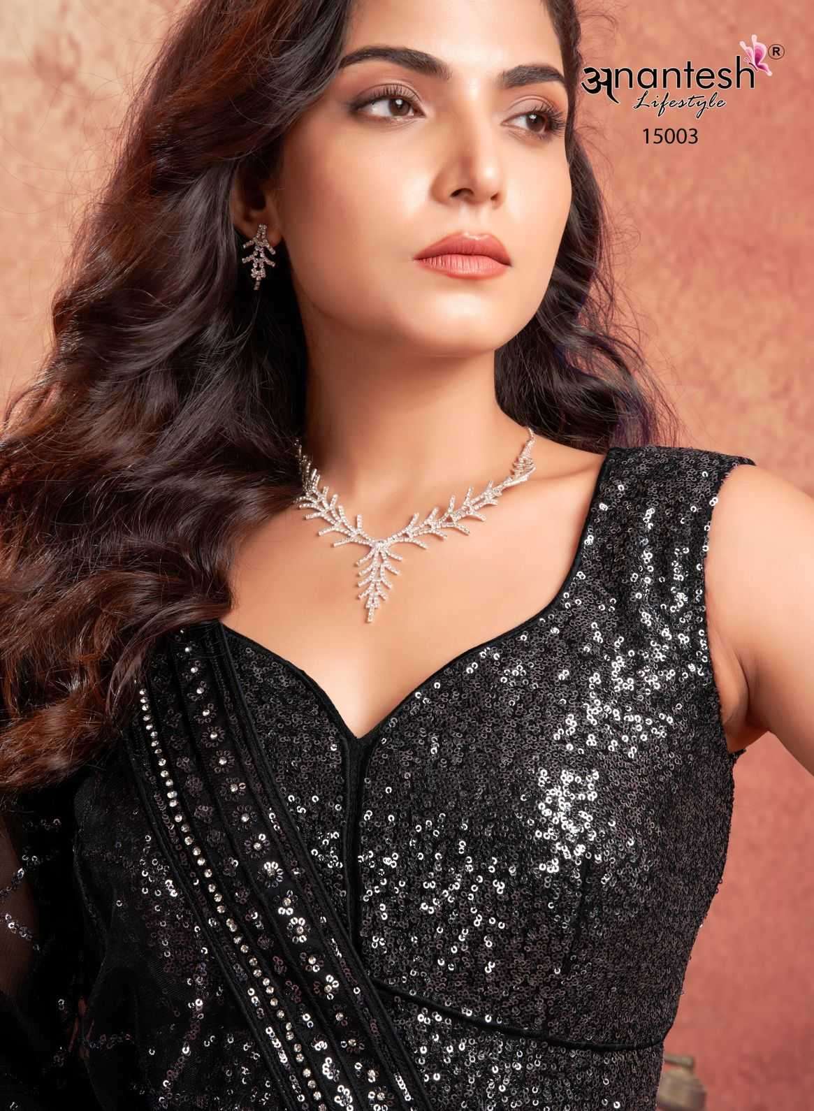 ANANTESH LIFESTYLE PRESENTS WOMEN IN BLACK CLASSIC LOOK READYMADE NET LEHENGA CHOLI CATALOG WHOLESALER AND EXPORTER IN SURAT