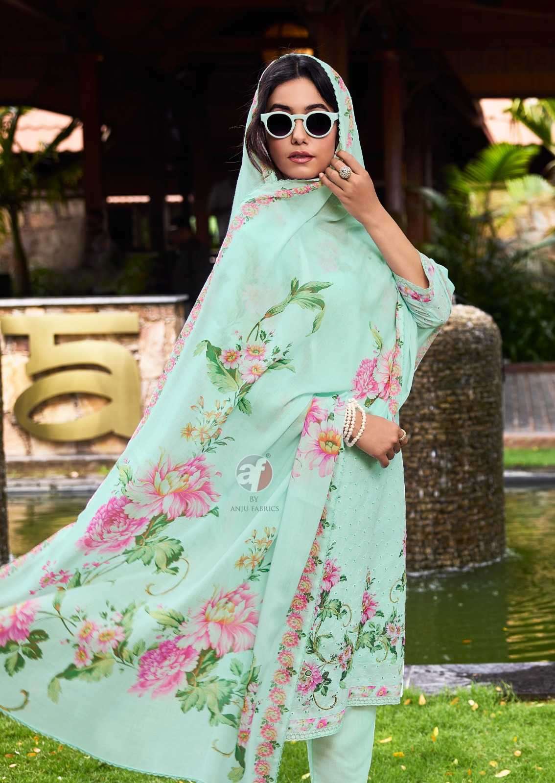 ANJU FAB PRESENTS COMFORT LADY VOL-2 EXCLUSIVE PARTY WEAR COTTON SCHIFFLI WORK READYMADE BIG SIZE 3PCS KURTIS CATALOG WHOLESALER AND EXPORTER  