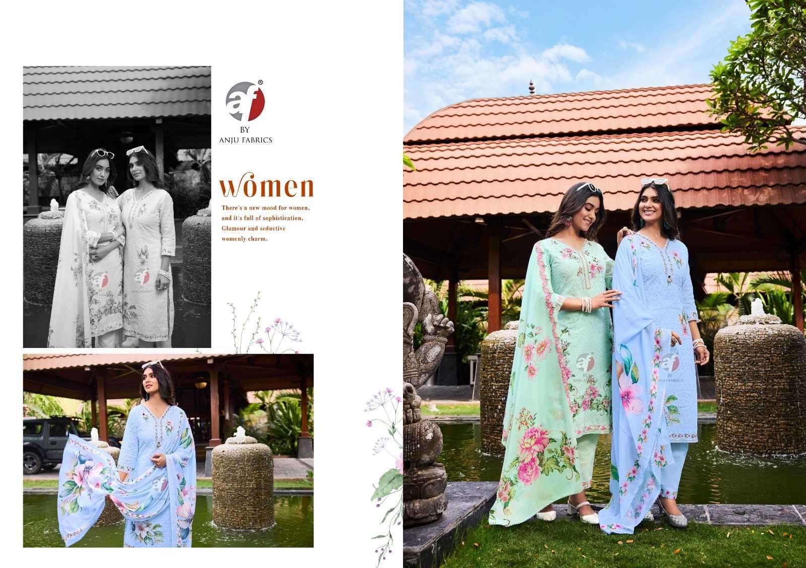ANJU FAB PRESENTS COMFORT LADY VOL-2 EXCLUSIVE PARTY WEAR COTTON SCHIFFLI WORK READYMADE BIG SIZE 3PCS KURTIS CATALOG WHOLESALER AND EXPORTER  