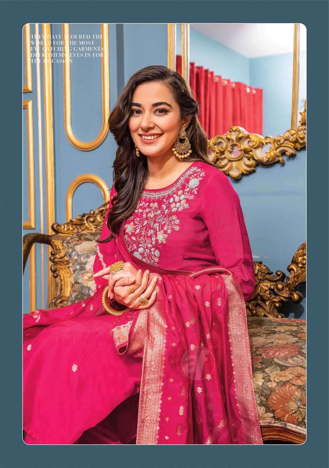 ANJU FAB PRESENTS GHUNGHAT VOL-10 DESIGNER AMAZING HANDWORK KURTI WITH PANT AND DUPATTA CATALOG WHOLESALER AND EXPORTER IN SURAT