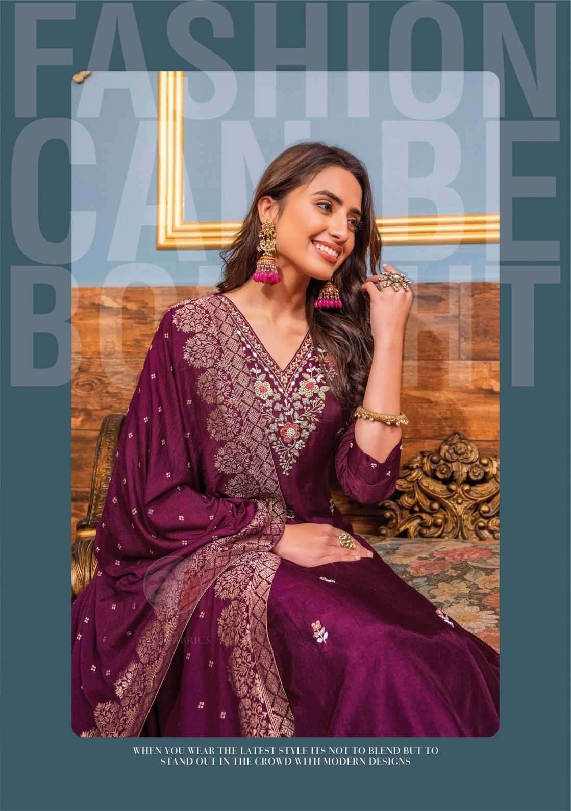 ANJU FAB PRESENTS GHUNGHAT VOL-10 DESIGNER AMAZING HANDWORK KURTI WITH PANT AND DUPATTA CATALOG WHOLESALER AND EXPORTER IN SURAT