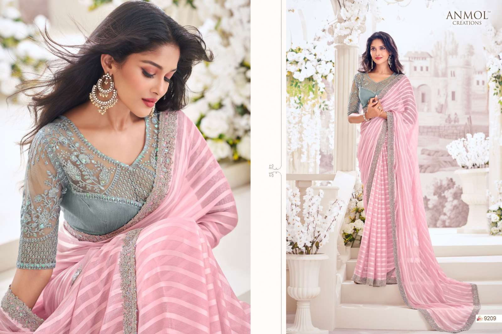 ANMOL PRESENTS EXOTIQUE VOL-5 DESIGNER PARTY WEAR SAREES CATALOG WHOLESALER AND EXPORTER IN SURAT