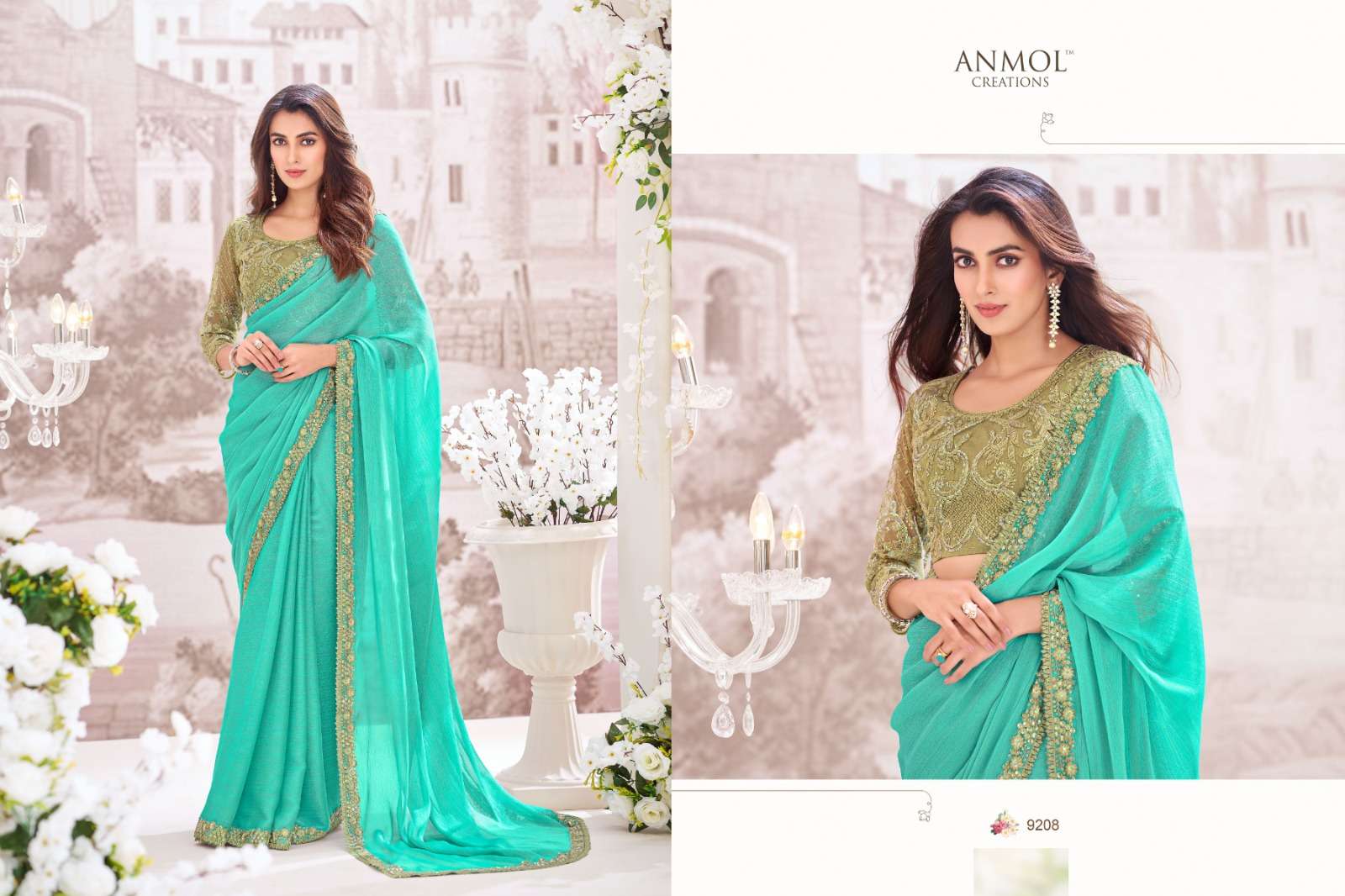 ANMOL PRESENTS EXOTIQUE VOL-5 DESIGNER PARTY WEAR SAREES CATALOG WHOLESALER AND EXPORTER IN SURAT