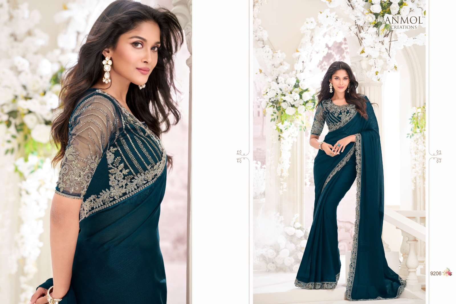 ANMOL PRESENTS EXOTIQUE VOL-5 DESIGNER PARTY WEAR SAREES CATALOG WHOLESALER AND EXPORTER IN SURAT