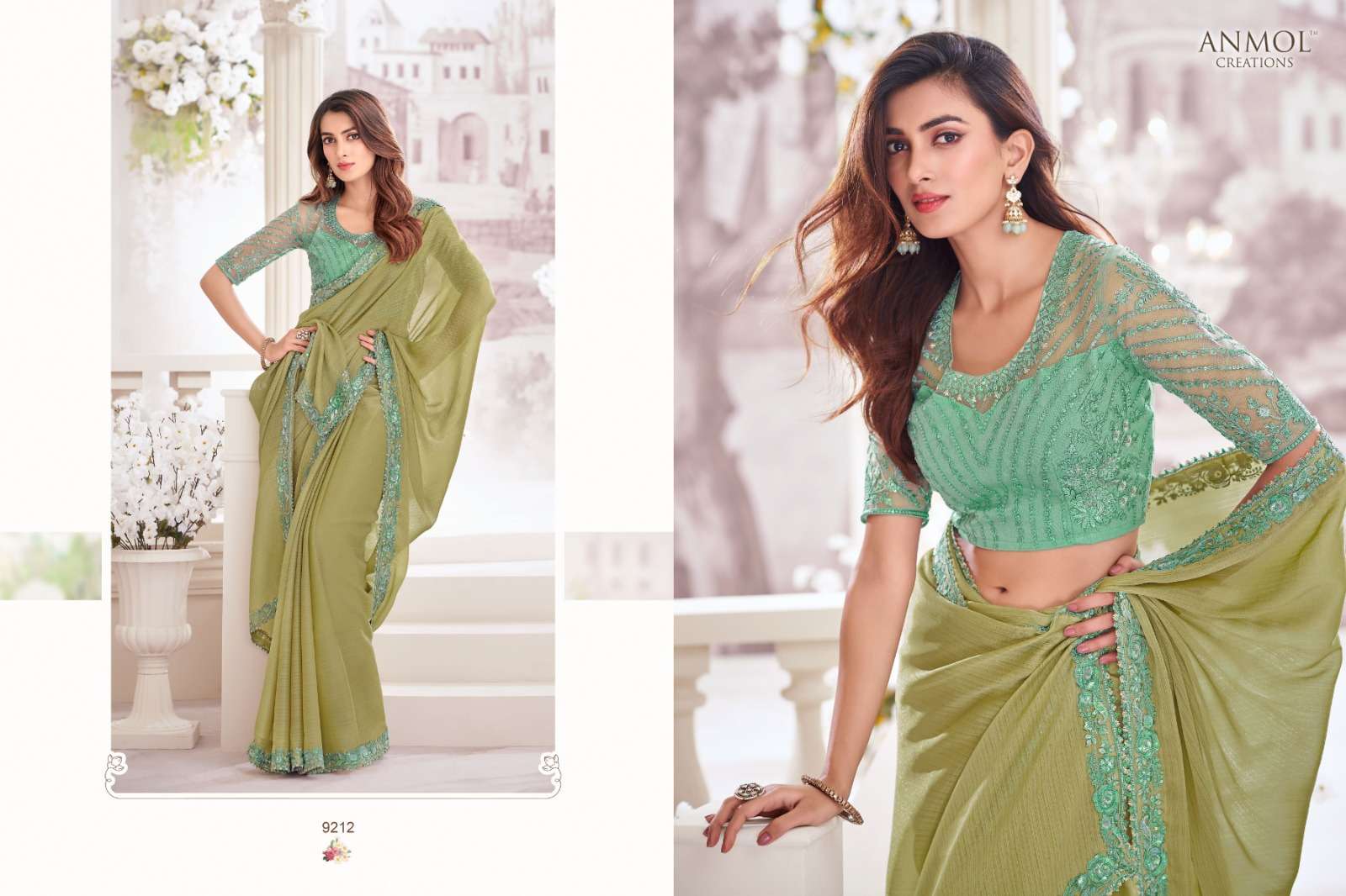 ANMOL PRESENTS EXOTIQUE VOL-5 DESIGNER PARTY WEAR SAREES CATALOG WHOLESALER AND EXPORTER IN SURAT