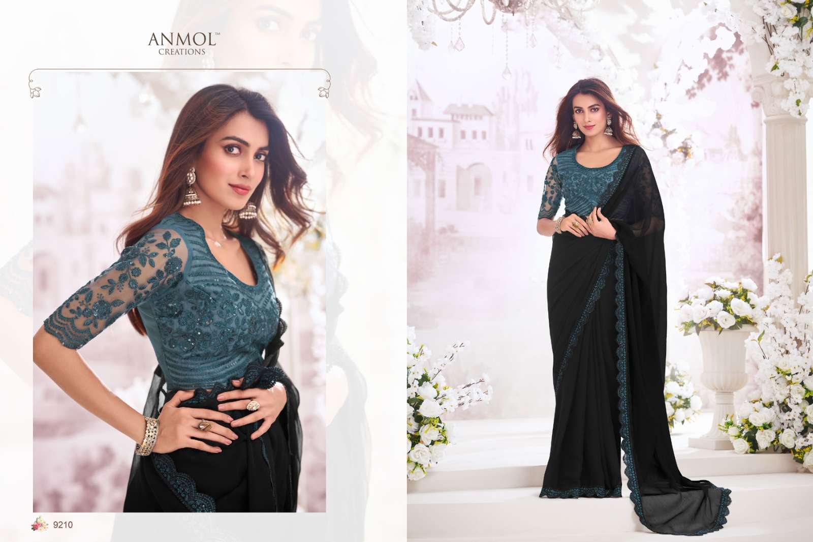 ANMOL PRESENTS EXOTIQUE VOL-5 DESIGNER PARTY WEAR SAREES CATALOG WHOLESALER AND EXPORTER IN SURAT