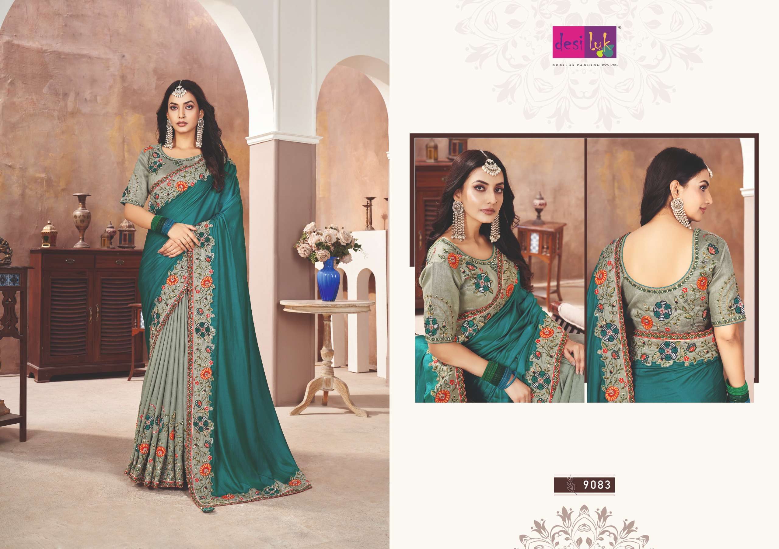 DEISLUK PRESENTS FAM GAME VOL-6 DESIGNER FANCY WEDDING WEAR SAREES CATALOG WHOLESALER AND EXPORTER 