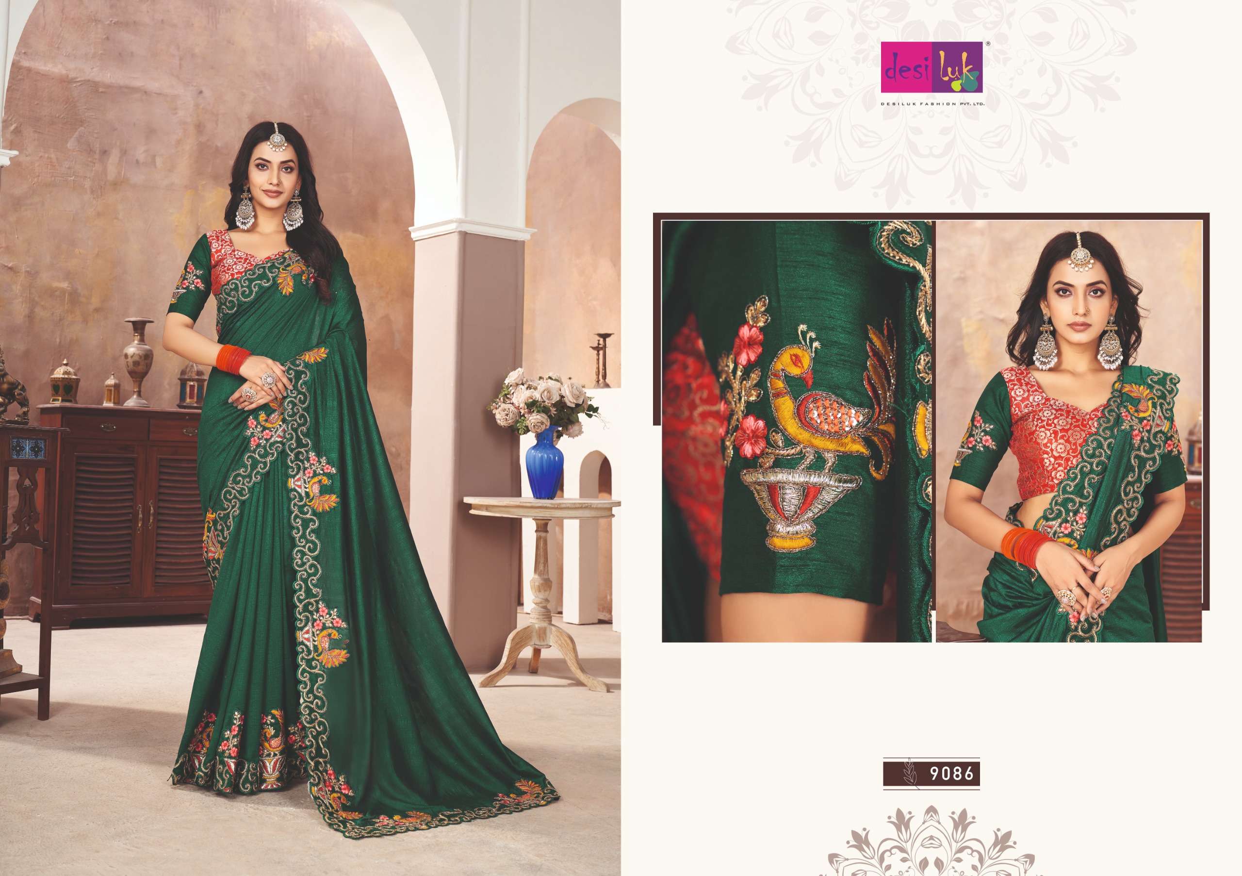 DEISLUK PRESENTS FAM GAME VOL-6 DESIGNER FANCY WEDDING WEAR SAREES CATALOG WHOLESALER AND EXPORTER 