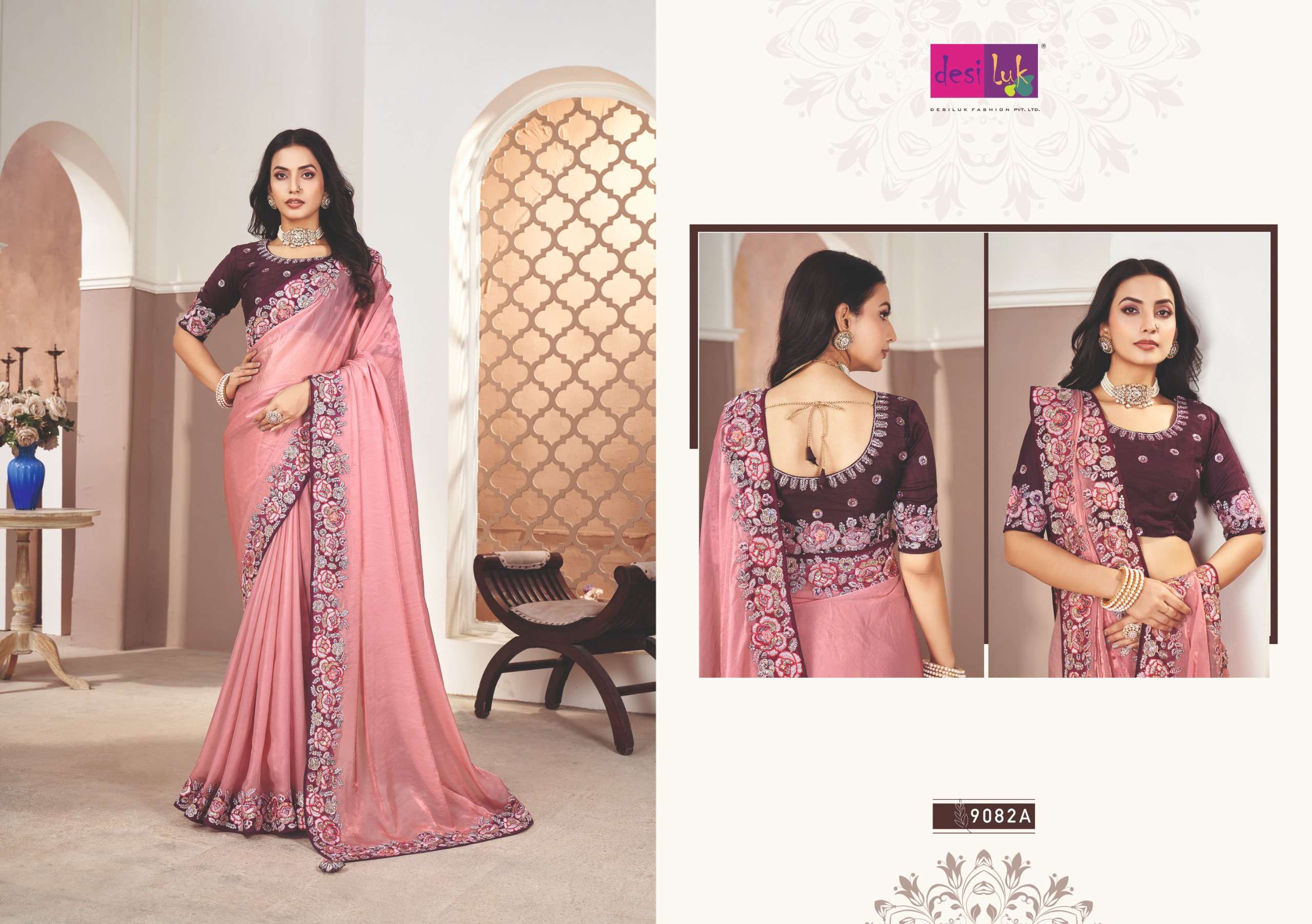 DEISLUK PRESENTS FAM GAME VOL-6 DESIGNER FANCY WEDDING WEAR SAREES CATALOG WHOLESALER AND EXPORTER 