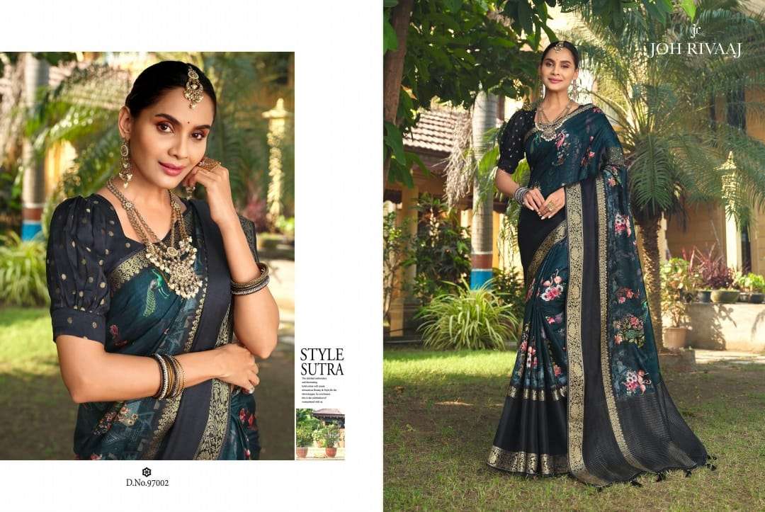 JOH RIVAAJ PRESENTS JALISA VOL-970 FANCY SAREES CATALOG WHOLESALER AND EXPORTER IN SURAT 
