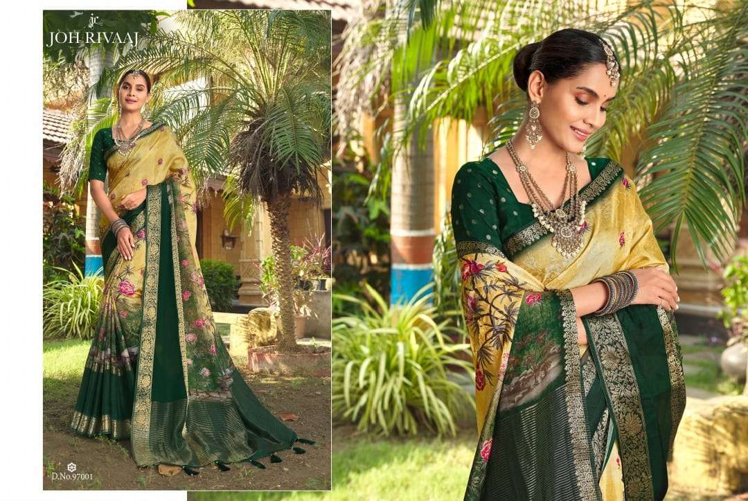 JOH RIVAAJ PRESENTS JALISA VOL-970 FANCY SAREES CATALOG WHOLESALER AND EXPORTER IN SURAT 