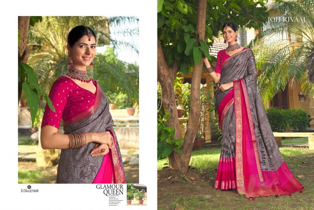 JOH RIVAAJ PRESENTS JALISA VOL-970 FANCY SAREES CATALOG WHOLESALER AND EXPORTER IN SURAT 