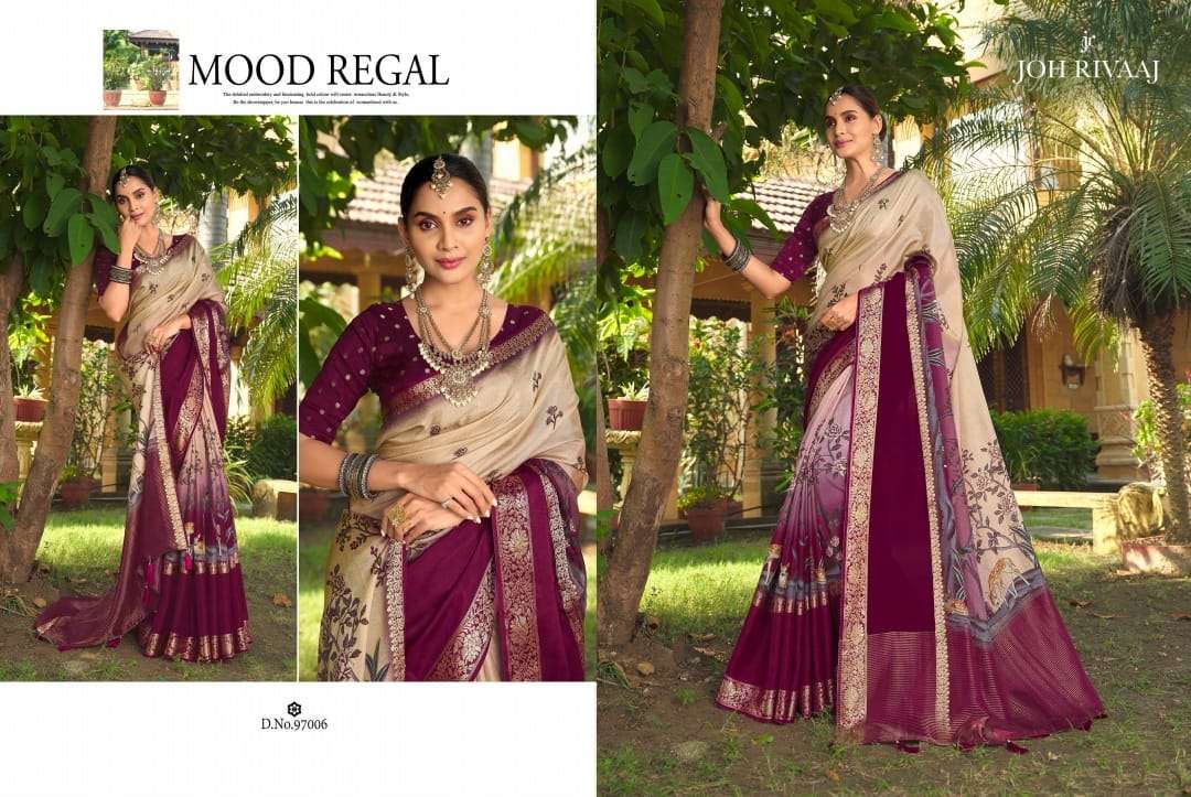 JOH RIVAAJ PRESENTS JALISA VOL-970 FANCY SAREES CATALOG WHOLESALER AND EXPORTER IN SURAT 