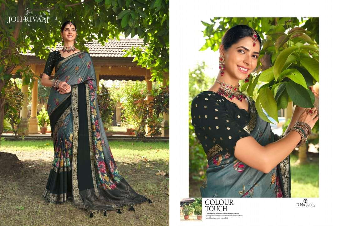 JOH RIVAAJ PRESENTS JALISA VOL-970 FANCY SAREES CATALOG WHOLESALER AND EXPORTER IN SURAT 
