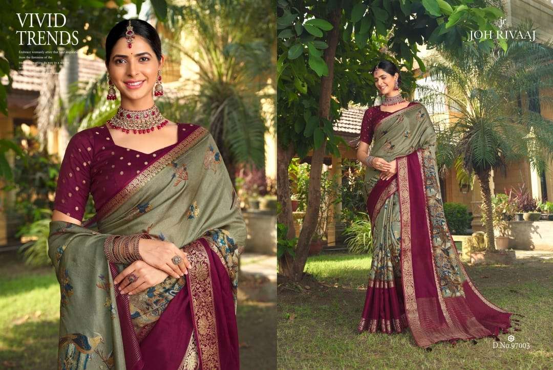 JOH RIVAAJ PRESENTS JALISA VOL-970 FANCY SAREES CATALOG WHOLESALER AND EXPORTER IN SURAT 