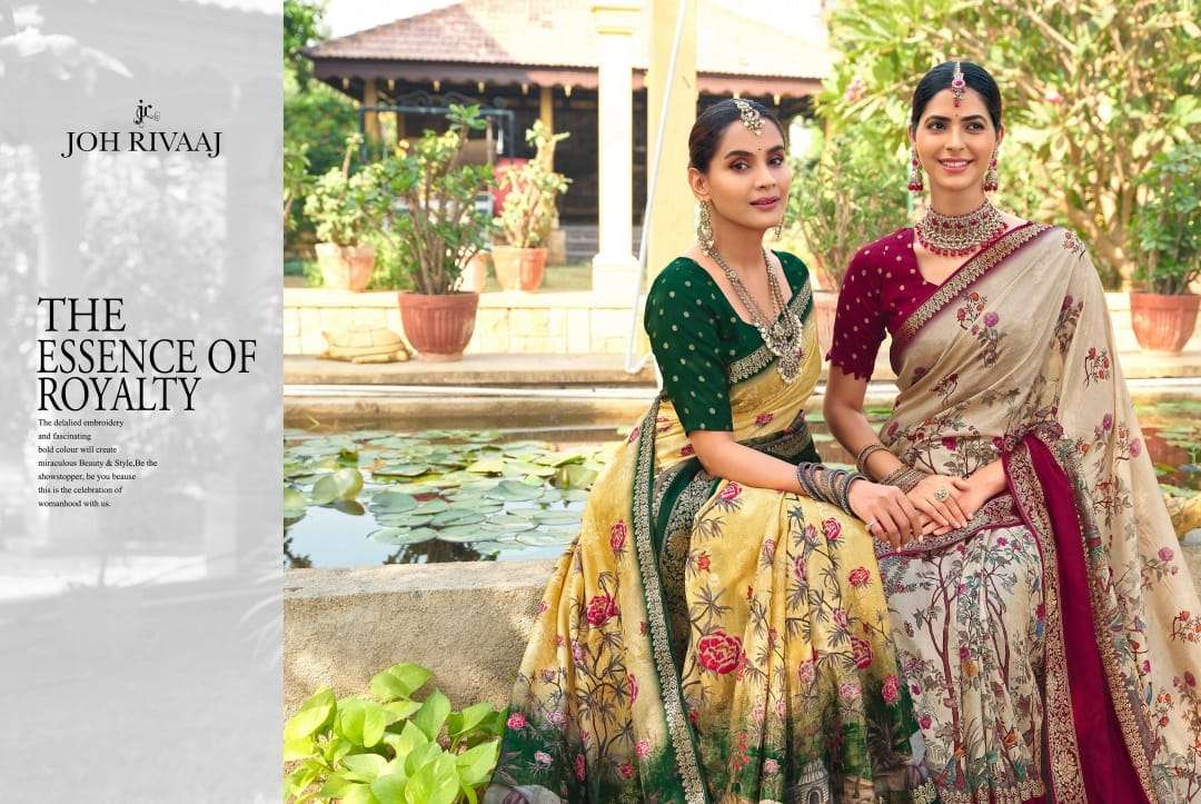 JOH RIVAAJ PRESENTS JALISA VOL-970 FANCY SAREES CATALOG WHOLESALER AND EXPORTER IN SURAT 