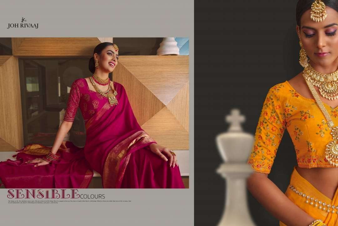 JOH RIVAAJ PRESENTS JANTARA VOL-470 FANCY SAREES CATALOG WHOLESALER AND EXPORTER IN SURAT 
