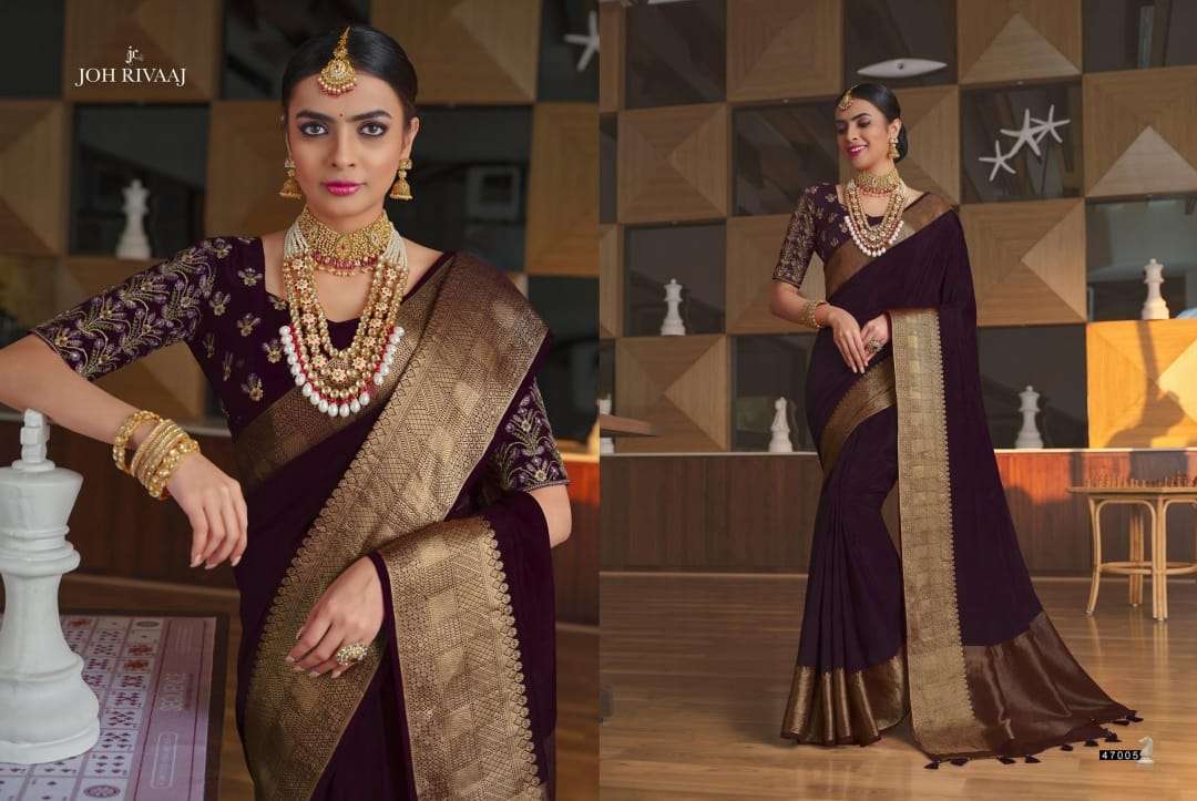 JOH RIVAAJ PRESENTS JANTARA VOL-470 FANCY SAREES CATALOG WHOLESALER AND EXPORTER IN SURAT 