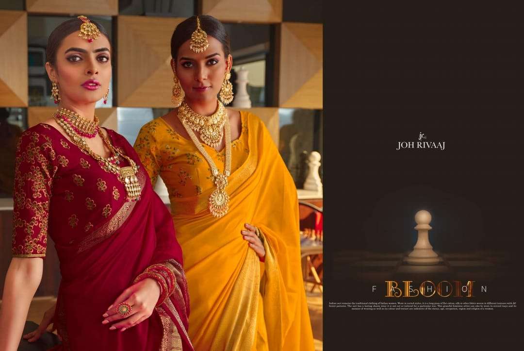 JOH RIVAAJ PRESENTS JANTARA VOL-470 FANCY SAREES CATALOG WHOLESALER AND EXPORTER IN SURAT 
