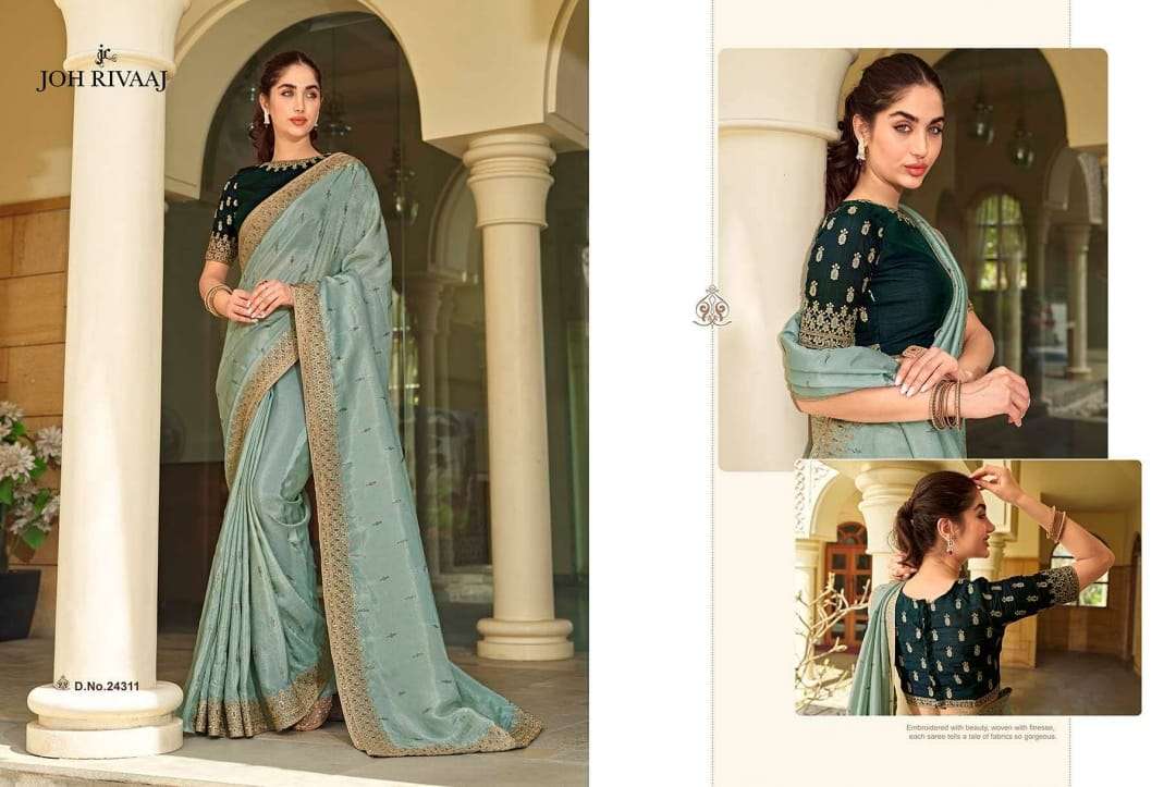 JOH RIVAAJ PRESENTS JOSHIKA FANCY SAREES CATALOG WHOLESALER AND EXPORTER IN SURAT 