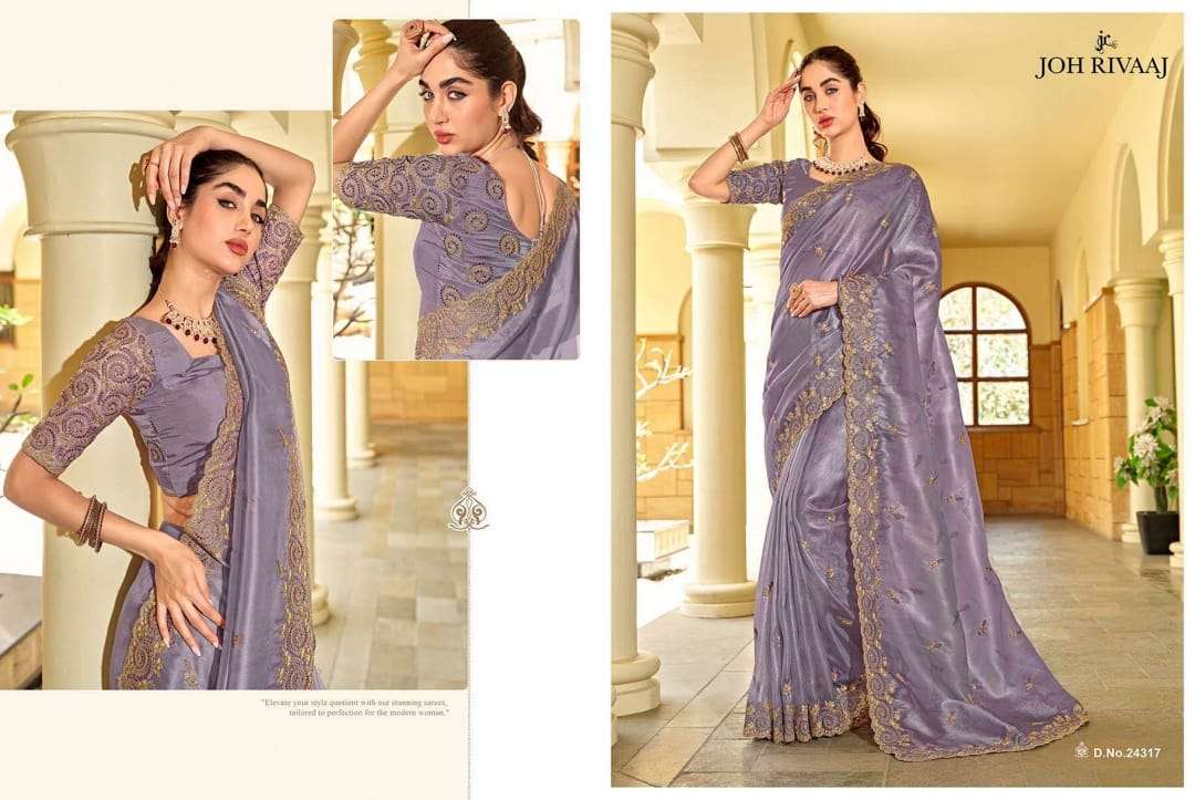 JOH RIVAAJ PRESENTS JOSHIKA FANCY SAREES CATALOG WHOLESALER AND EXPORTER IN SURAT 