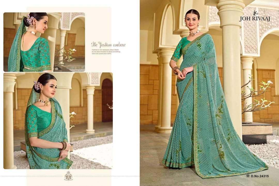 JOH RIVAAJ PRESENTS JOSHIKA FANCY SAREES CATALOG WHOLESALER AND EXPORTER IN SURAT 