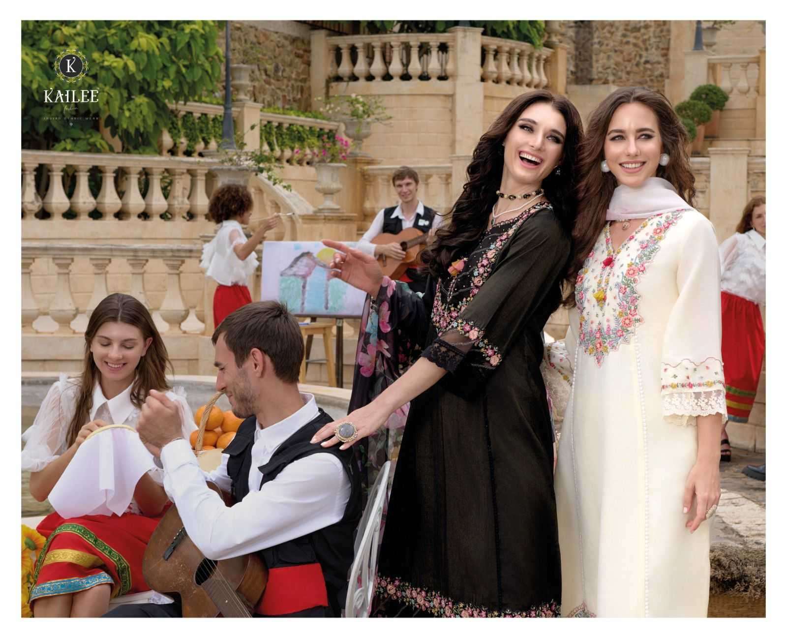 KAILEE FASHION PRESENTS BEGUM VOL-6 VISCOSE FULL STITCH PARTY WEAR SUITS FOR WOMEN CATALOG WHOLESALER AND EXPORTER 