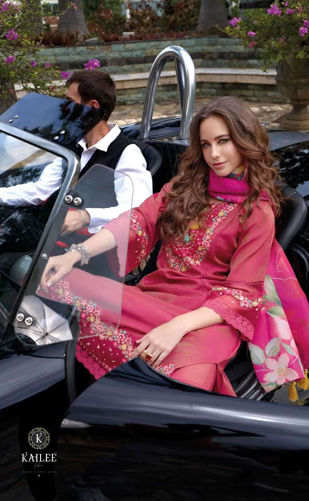 KAILEE FASHION PRESENTS BEGUM VOL-6 VISCOSE FULL STITCH PARTY WEAR SUITS FOR WOMEN CATALOG WHOLESALER AND EXPORTER 