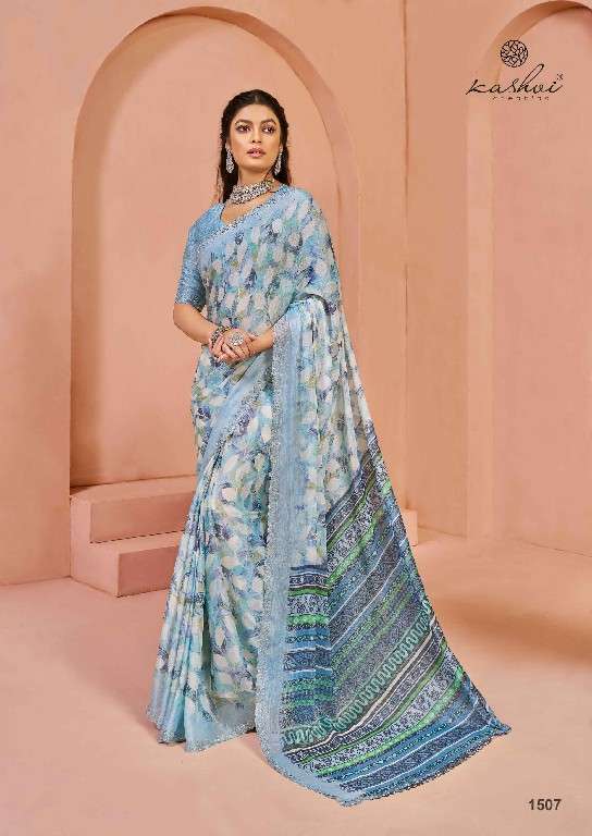 KASHVI CREATION PRESENTS PRATISTHA VOL-15 BRASSO BEAUTIFUL DESIGN SAREES CATALOG WHOLESALER AND EXPORTER 