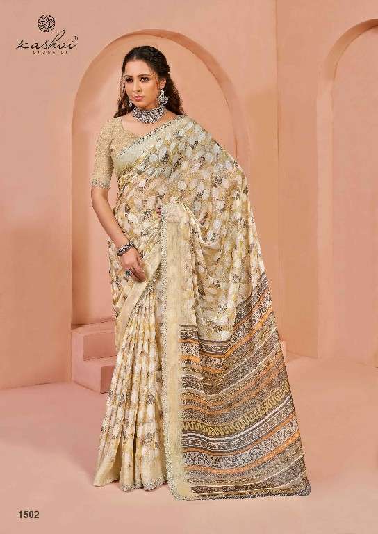 KASHVI CREATION PRESENTS PRATISTHA VOL-15 BRASSO BEAUTIFUL DESIGN SAREES CATALOG WHOLESALER AND EXPORTER 