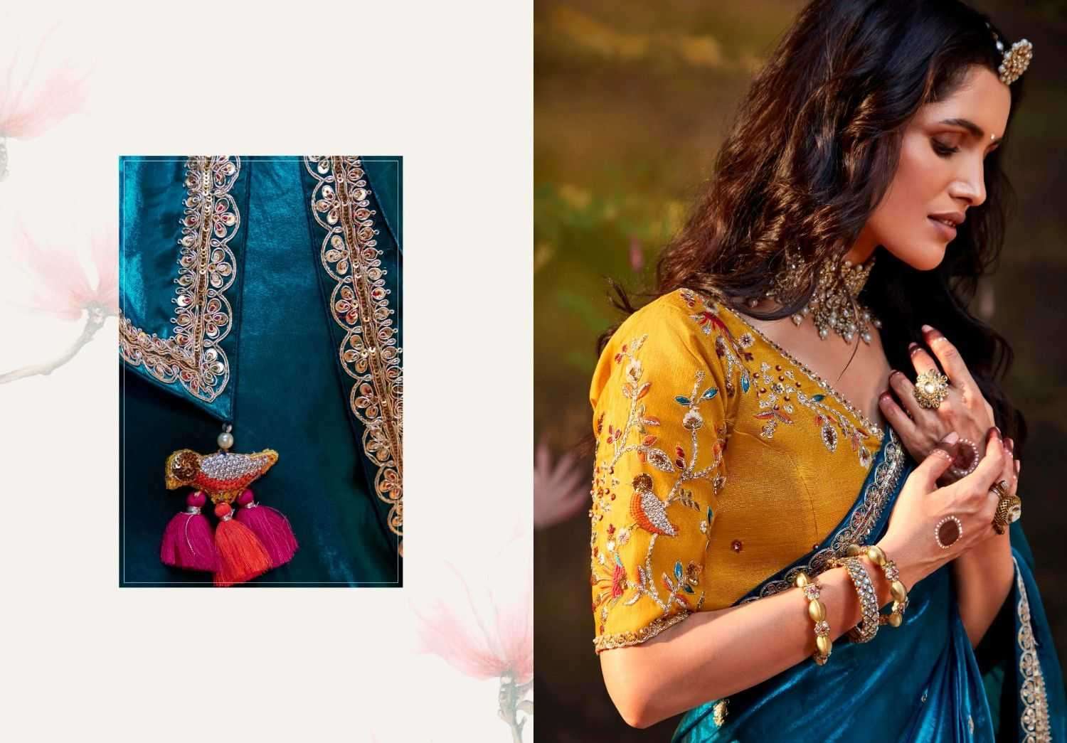 KIMORA PRESENTS KAJAL VOL-15 5341 TO 5355 LATEST PARTY WEAR SAREES FOR WOMEN CATALOG WHOLESALER AND EXPORTER 
