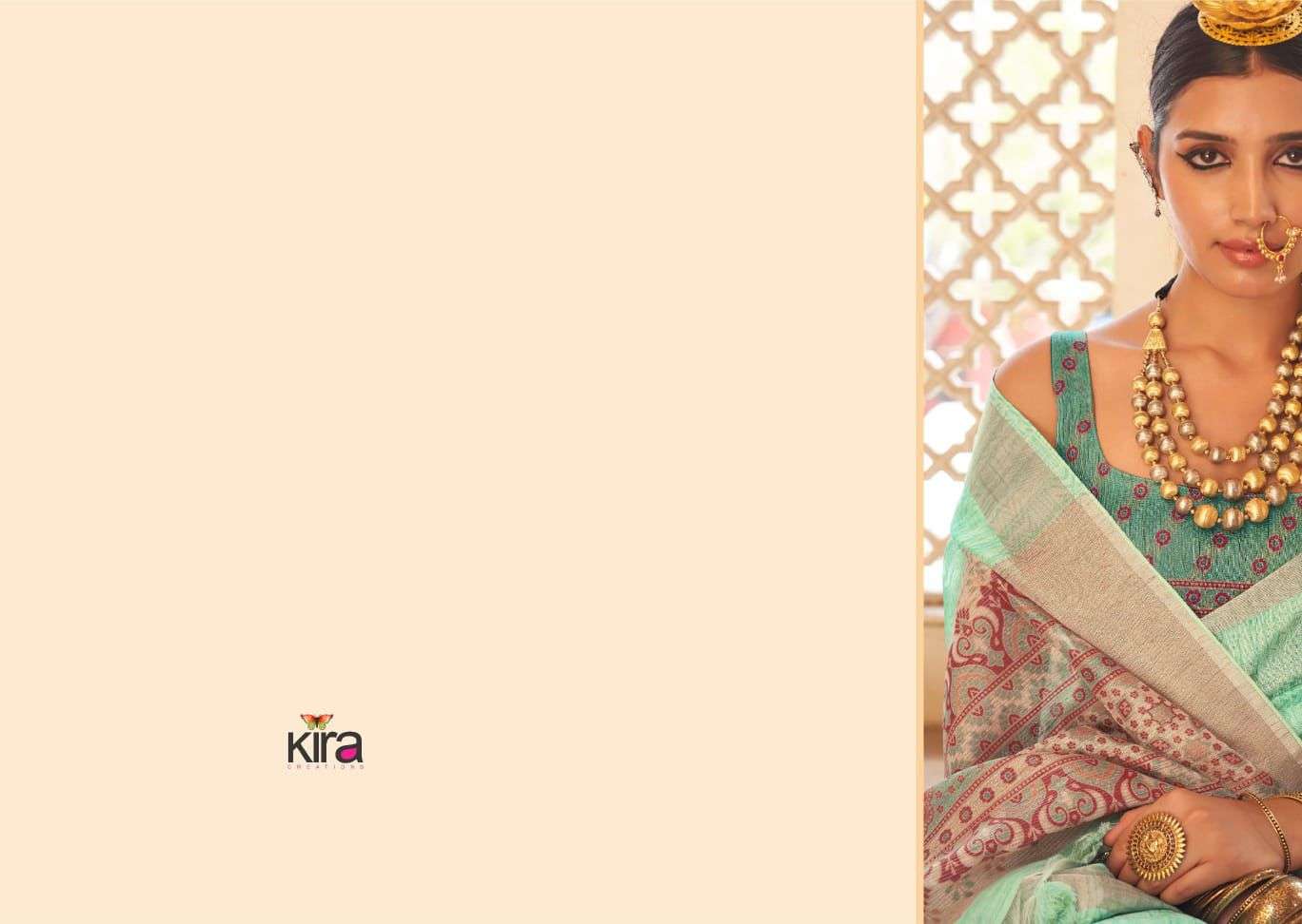 KIRA CREATION PRESENTS KINAARA TUSSER LINEN TRENDY SAREES CATALOG WHOLESALER AND EXPORTER 