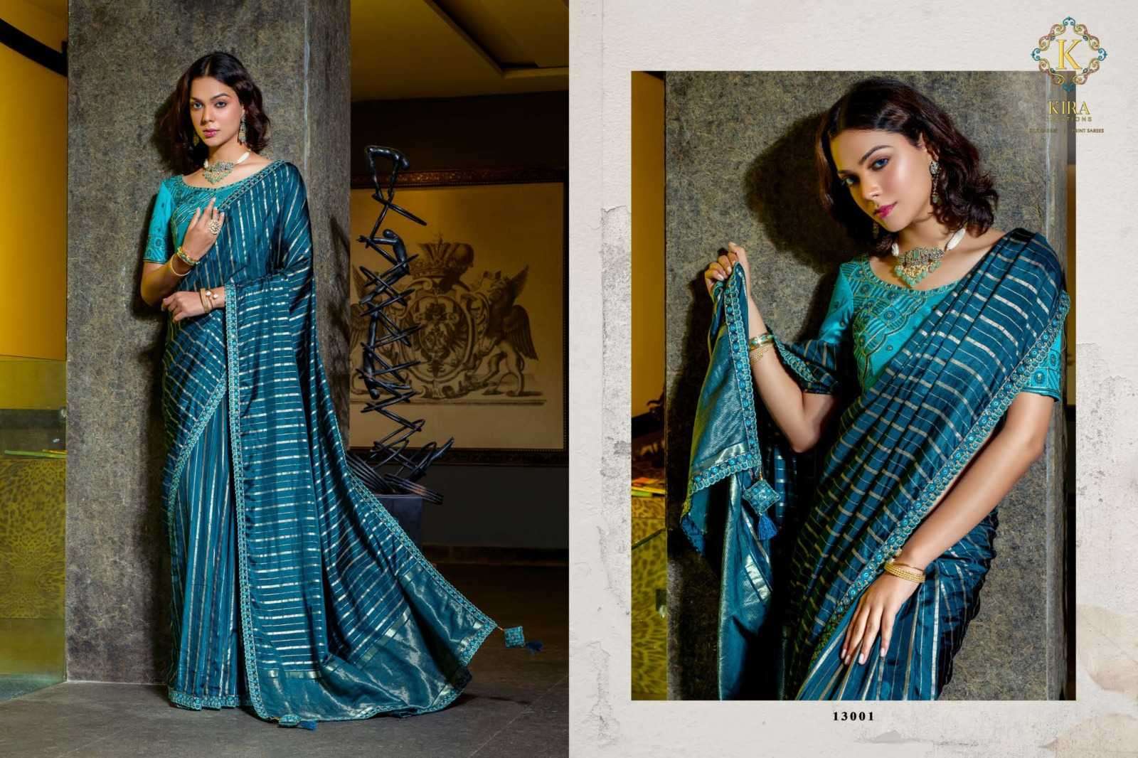 KIRA PRESENTS KIANA SILK UNIQUE STYLE SOFT SILK SAREE FOR WOMEN CATALOG WHOLESALER AND EXPORTER IN SURAT