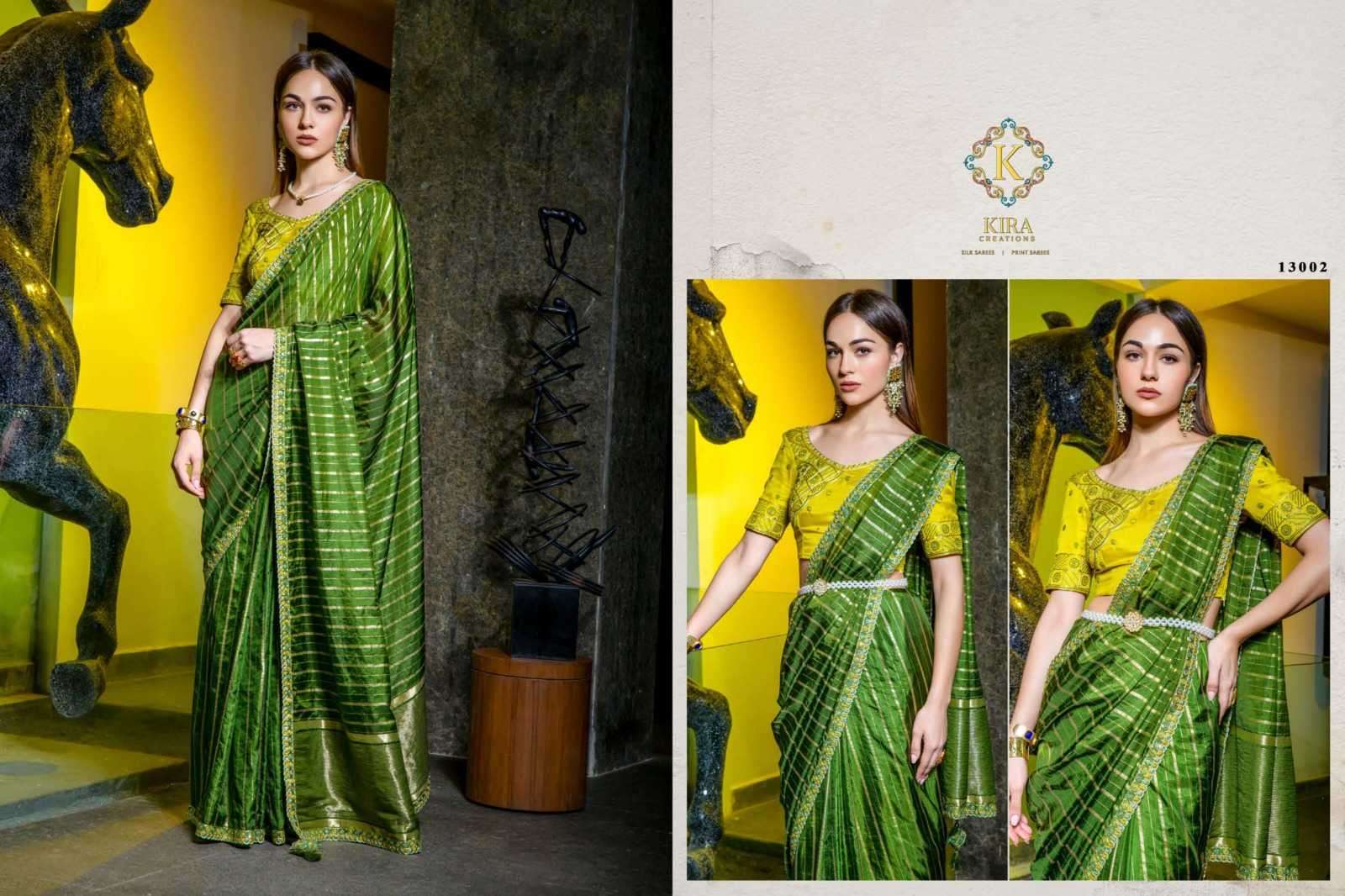 KIRA PRESENTS KIANA SILK UNIQUE STYLE SOFT SILK SAREE FOR WOMEN CATALOG WHOLESALER AND EXPORTER IN SURAT