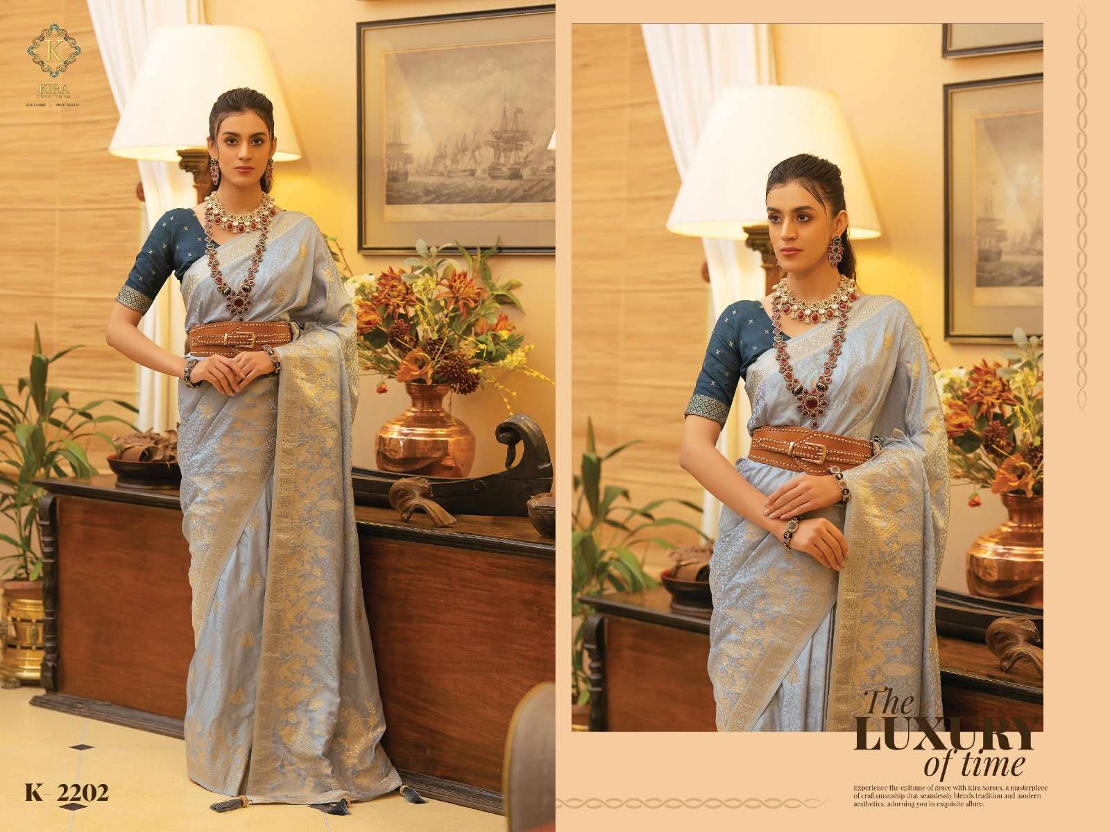 KIRA PRESENTS SCARLETT VOL-2 SATIN SILK FANCY SAREES CATALOG WHOLESALER AND EXPORTER IN SURAT  