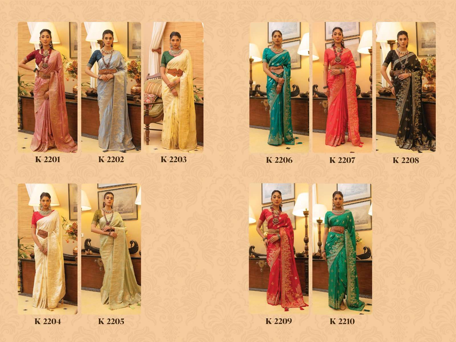 KIRA PRESENTS SCARLETT VOL-2 SATIN SILK FANCY SAREES CATALOG WHOLESALER AND EXPORTER IN SURAT  