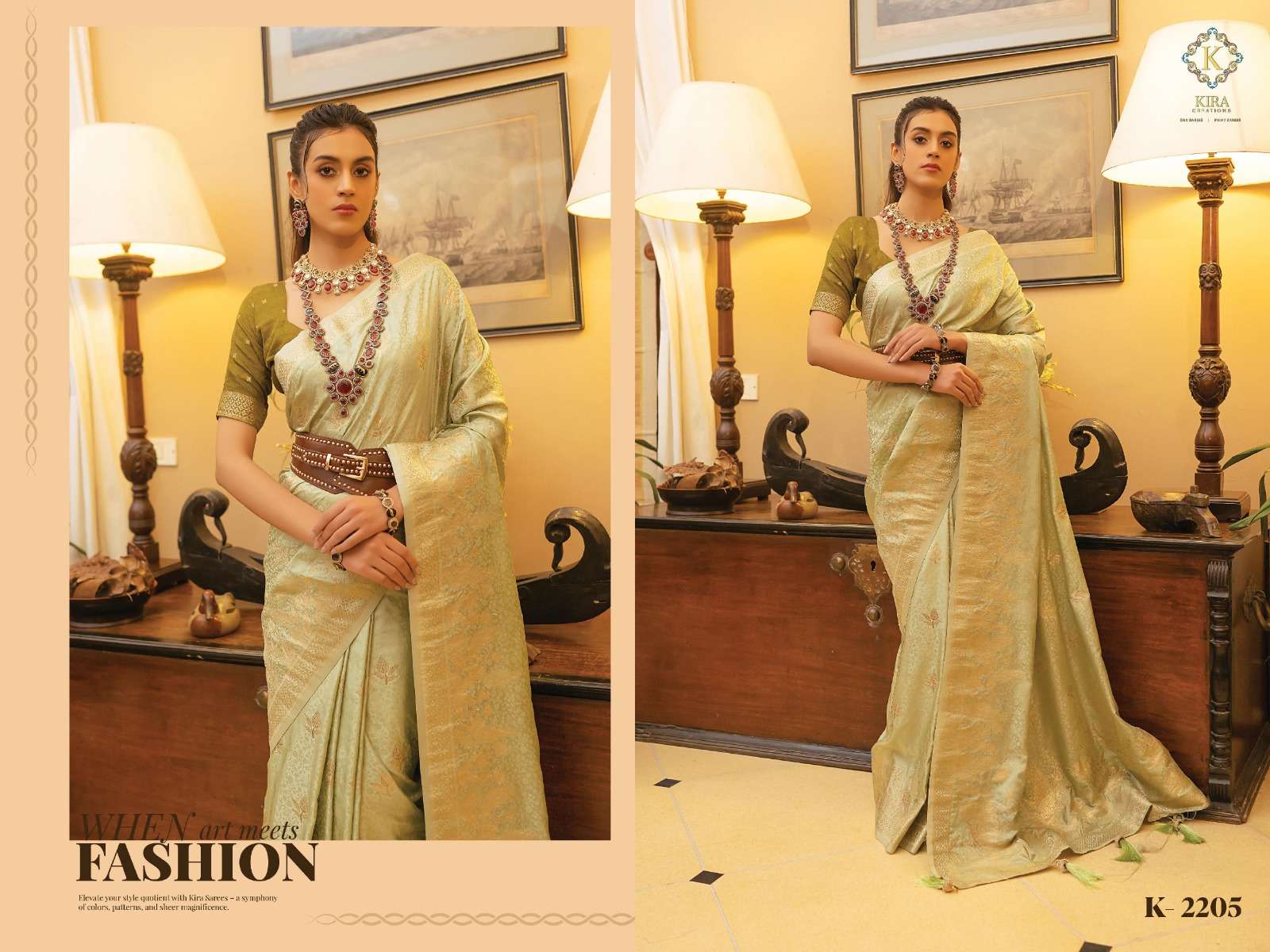KIRA PRESENTS SCARLETT VOL-2 SATIN SILK FANCY SAREES CATALOG WHOLESALER AND EXPORTER IN SURAT  