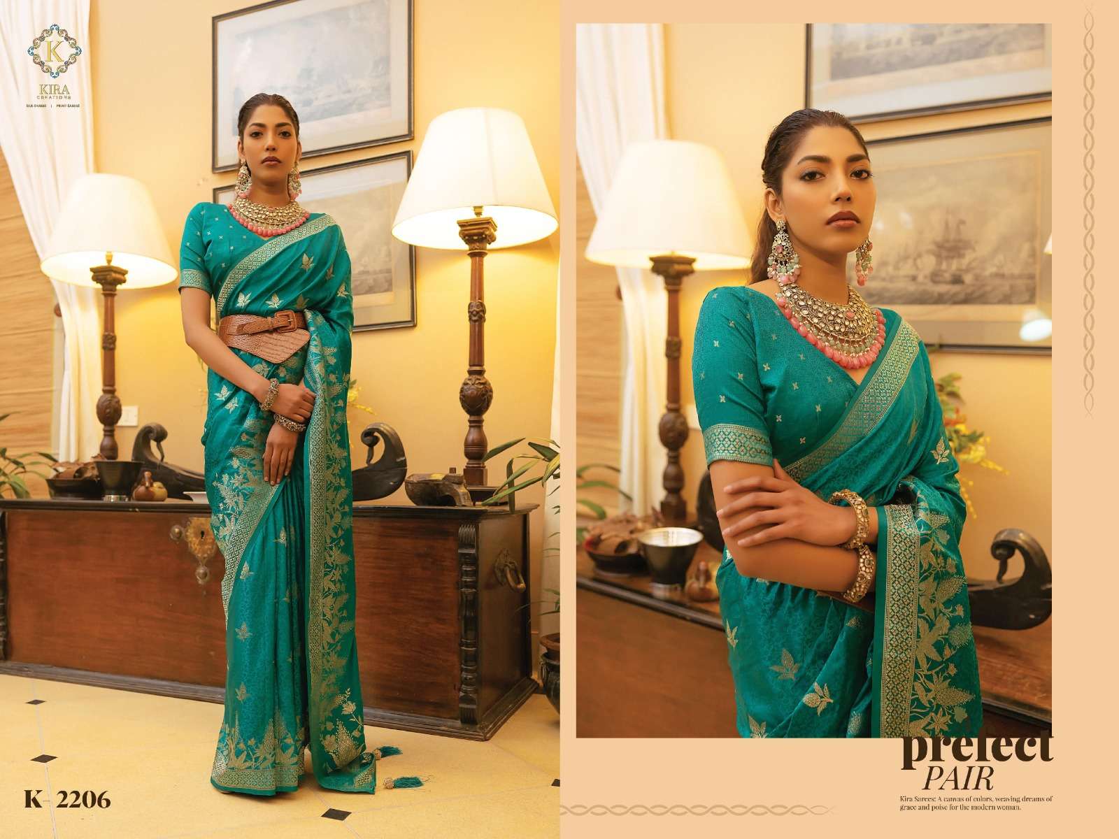 KIRA PRESENTS SCARLETT VOL-2 SATIN SILK FANCY SAREES CATALOG WHOLESALER AND EXPORTER IN SURAT  